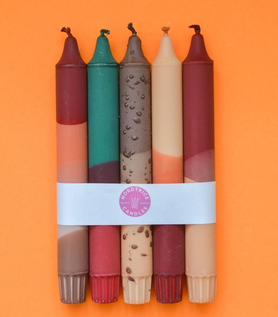 5er Set Stabkerzen "Autumn Cozy Mix" von Nordtrice